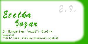 etelka vozar business card